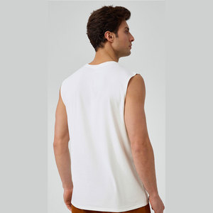 Chaleco Deportivo Holgado para Hombre <span class=keywords><strong>G</strong></span> TOP, Modal, Sensación Fresca, Transpirable, Hombros Anchos, Sin Mangas, Top de Fitness, Camiseta para Correr al Aire Libre - Product Image 3