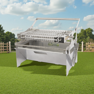 Custom Barbecue Grill Wood <strong>Charcoal</strong> <strong>and</strong> <strong>Gas</strong> <strong>BBQ</strong> Fire Pits Grill Outdoor Camping Flip <strong>BBQ</strong> Grill Set - Product Image 5