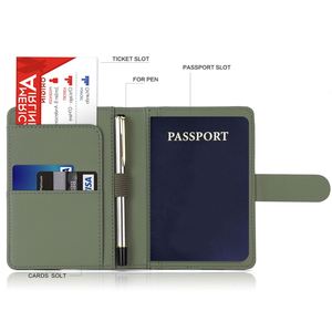 Portefeuille de voyage léger et pliable en cuir PU, design avion, porte-passeport avec logo personnalisé pour usage professionnel et de loisirs - Product Image 2