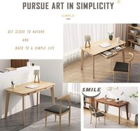 Bureau d'étude nordique moderne table d'ordinateur pour étudiants mobilier de maison bureau chambre à coucher bureau en bois de bambou style européen