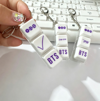 Porte-clés anti-stress clavier ARIRANG des Bangtan Boys, best-seller, avec breloque BT, merchandising J-Hope, violet