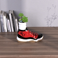 Pot de fleurs en polyrésine émaillée personnalisé en forme de sneaker, écologique, pour plantes succulentes, décoration créative pour la maison et le jardin