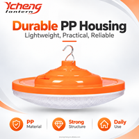Lampe de camping LED rechargeable 200W, 4800mAh, lanterne d'urgence portable suspendue UFO avec une autonomie de 6 à 12 heures