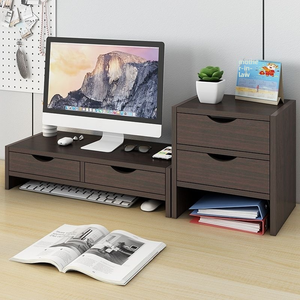 Organiseurs de bureau en bois avec accessoires de rangement réglables, étagère pour iMac, ordinateur portable, support de moniteur - Product Image 3