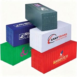 PU Foam Shipping Container Stress Toys Soft Squeezable Painting logo - Product Image 1