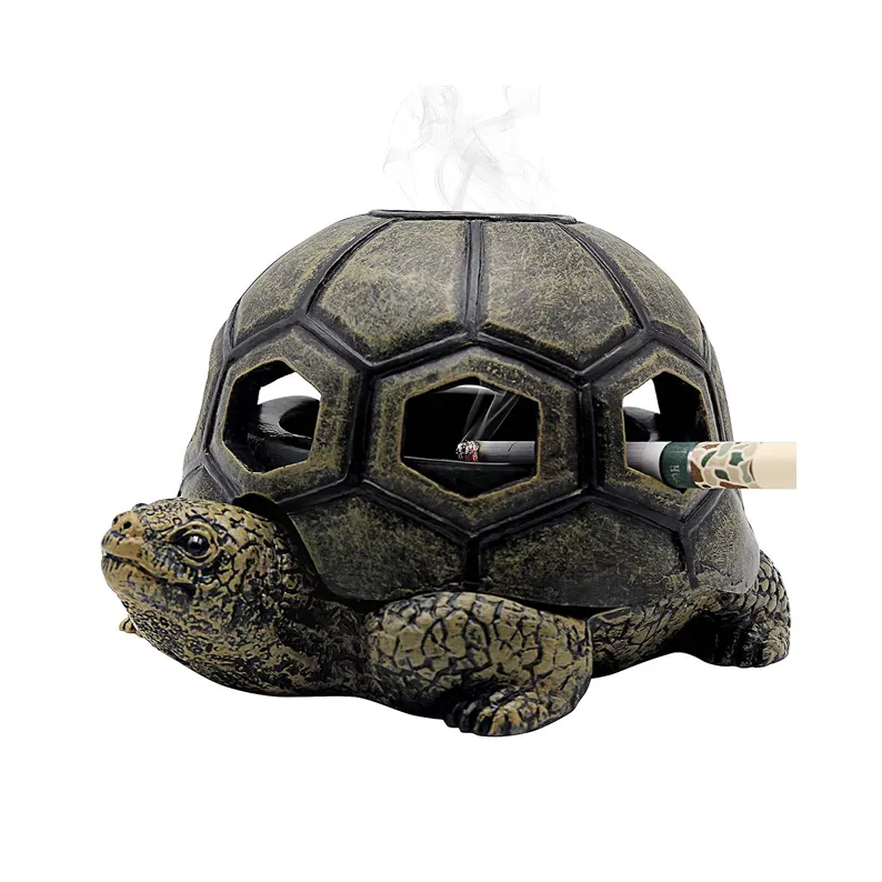 Индивидуальные креативные пепельницы в форме черепахи для сигарет, пепельница с крышкой, многофункциональный полимерный держатель для пепельницы для помещений, улицы, дома и офиса