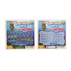 Loterie à gratter Conception libre Revêtement UV Impression numérique Cartes à gratter Billet de loterie à gratter - Product Image 4
