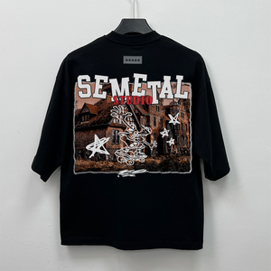 Sérigraphie personnalisée T-shirt en coton pour l'été T-shirt de créateur surdimensionné et lourd Boxy Streetwear T-shirts graphiques pour hommes - Product Image 6