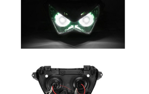 Phares LED Angel Eye pour motos <span class=keywords><strong>Kawasaki</strong></span> Z250 Z800 2013-2017 Assemblages avant étanches - Product Image 6
