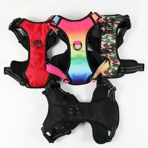 Custom High Quality Lighthound Led <b>Dog</b> Harness Rechargeable XL Size Oxford Soft Mesh Reflective Durable Nylon Walking Harness - Product Image 5