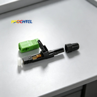 Conector SC APC FTTH para Terminación y Montaje de Cable de Fibra Óptica, Conector Rápido de Fibra Óptica