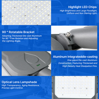 Lampadaire LED extérieur durable 220V, 100W 150W 200W 300W, IP65, boîtier en aluminium moulé sous pression, usine OEM/ODM