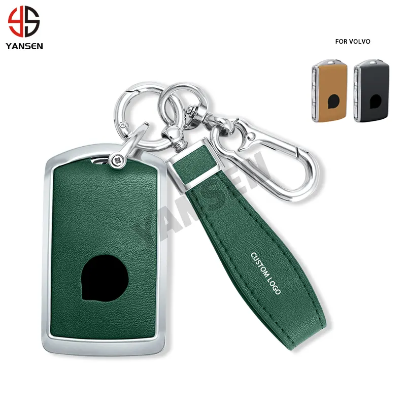 Liga de couro Car Key Case Capa Shell Fob Holder para Volvo XC40 XC60 S90 XC90 V90 V70 V50 S60 T5 T6 T8 Auto Acessórios