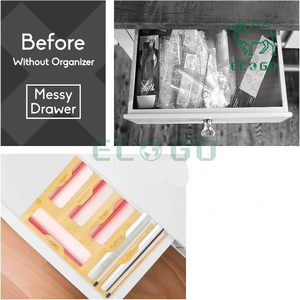 6 en 1 bambou Ziplock sac organisateur de stockage feuille d'aluminium bambou Ziplock sac organisateur Wrap distributeur avec Cutter avec Cutter - Product Image 3