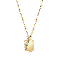 Collier pour femme en or 18 carats avec diamant en forme de poire, 30 points, 1 carat, solitaire, serti à griffes, certificat IGI