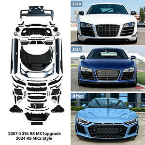 Kit carrosserie pour <span class=keywords><strong>Audi</strong></span> R8 <span class=keywords><strong>MK1</strong></span> 2007-2016, mise à niveau R8 MK2 2024 style 4S, pare-chocs avant et arrière, diffuseur, capot, phares - Product Image 1