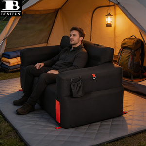 Sofá Inflable Portátil con Bomba Integrada, Mueble <span class=keywords><strong>de</strong></span> Sofá Inflable Impermeable <span class=keywords><strong>de</strong></span> <span class=keywords><strong>Oxford</strong></span> 1000D para Acampar al Aire Libre - Product Image 2