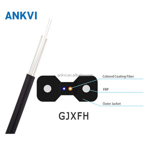 สายเคเบิลใยแก้วนำแสง FTTH แบบ GJXFH 1 2 4 คอร์ สำหรับภายในอาคาร แบบโค้ง G.657A2 LSZH สำหรับติดตั้งบนอากาศ - Product Image 1