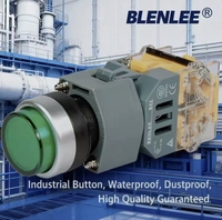 Bouton poussoir industriel éclairé BENLEE B22 1NO1NC IP40/IP65 CCC RoHS CE à fixation par pression 10A Max. Courant 600V Max. Tension