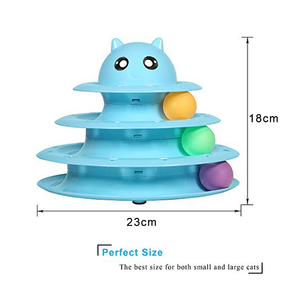 Bài hát đồ chơi vui vẻ 3 cấp độ của tương tác chơi vòng tròn theo dõi với di chuyển quả bóng đáp ứng Săn Đuổi mèo và tập thể dục - Product Image 2