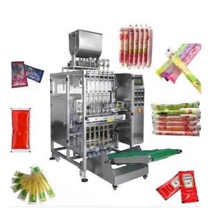 Machine de remplissage, d'emballage et de scellage multi-voies automatique à commande PLC pour liquides, pâtes, ketchup, <span class=keywords><strong>shampoing</strong></span> et bâtonnets glacés, en acier inoxydable, pour sachets et films - Product Image 2