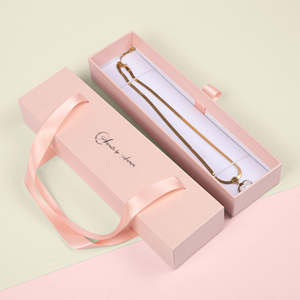 Nắng gói biểu tượng tùy chỉnh in quà tặng bao bì hộp giấy ngăn kéo hộp đồ trang sức thiết lập với Ribbon xử lý - Product Image 4