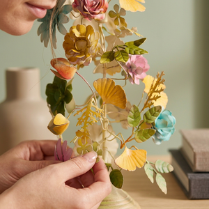 เชิงเทียนดอกไม้ทำมือ ของตกแต่งบ้าน งานฝีมือศิลปะ - Product Image 4