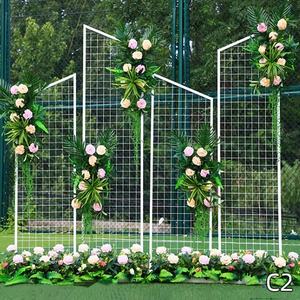 Arco Decorativo de Metal Blanco/Dorado, Duradero, para Decoración de Fondo, Arco de Globos para Boda, Arco de Flores Artificiales para Ceremonia - Product Image 2