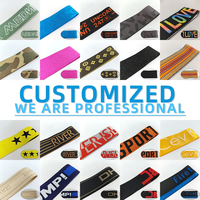Correas De Banda Elastica De Jacquard Con Letras En Relieve, patrón De Material De Color De Logotipo Personalizado Con Logotipo