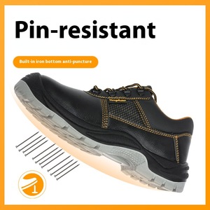 <span class=keywords><strong>Chaussures</strong></span> de sécurité en cuir antidérapantes pour hommes YH8067-4, bon marché, pour la construction, les travaux industriels, les environnements dangereux, l'industrie - Product Image 3