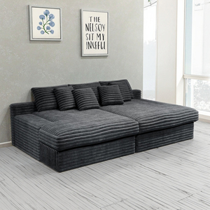 Ensemble de canapé modulaire convertible, canapé moderne écologique rembourré en mousse à mémoire de forme pour salon et chambre à coucher - Product Image 1