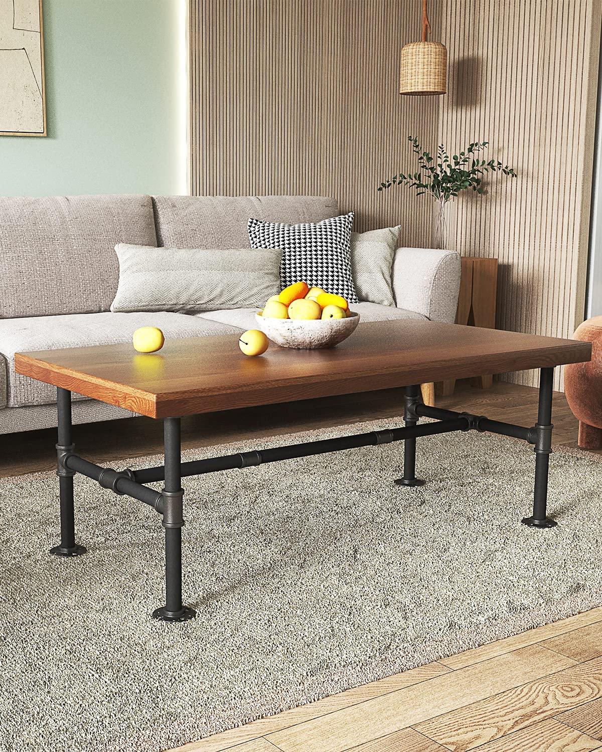 16 дюймов Винтаж Середина столетия современной эстетикой промышленные трубы ножка стола темно-серый грубый трубы железное основание верхнего края голенища; Журнальный столик