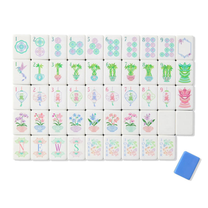 Nouvel ensemble de <span class=keywords><strong>mahjong</strong></span> américain de luxe moderne bleu, 160 tuiles gravées en acrylique, pliable et portable, <span class=keywords><strong>jeu</strong></span> familial, collection 2026 à succès - Product Image 3