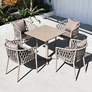 Juego de Mesas y Sillas de Comedor Modernas Nórdicas y Duraderas para Exteriores, para Patio, Jardín, Villa, Terraza, Cafetería - Product Image 5