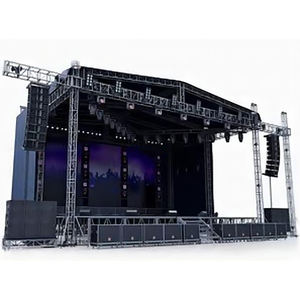 โครงถักอะลูมิเนียมสำหรับงานกลางแจ้งขนาด 300 มม. พร้อมฐาน โครงสร้างครบชุด ขาตั้งไฟ ขาตั้งดีเจ แบบสกรู โครงถักเวที - Product Image 1