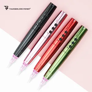 인기있는 맞춤형 영구 메이크업 기계 Thunderlord 핑크 화장품 문신 기계 무선 영구 화장 기계 문신 펜