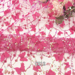 All'ingrosso CR161 pronto alla rinfusa paillettes <span class=keywords><strong>taglio</strong></span> <span class=keywords><strong>Laser</strong></span> 3d fiori ricamo tessuto di maglia per il vestito forniture per cucire artigianato - Product Image 6