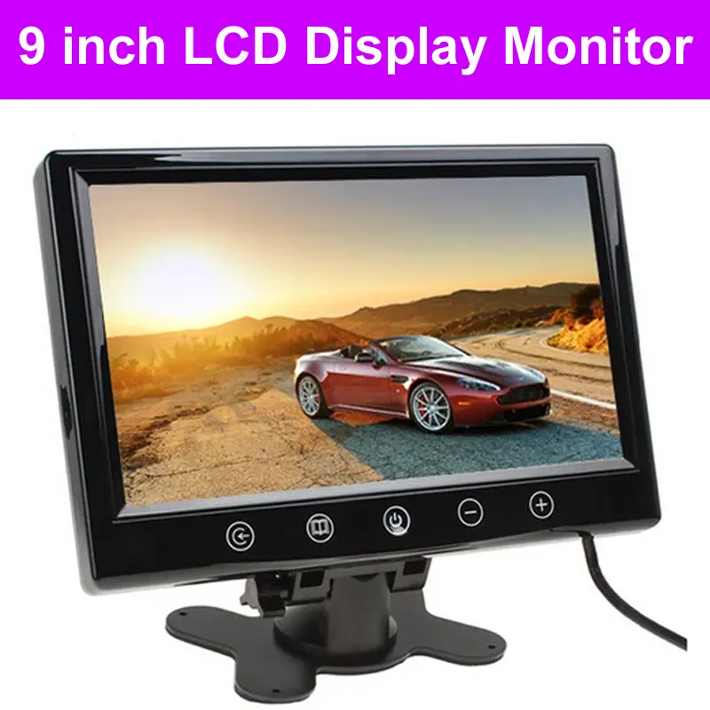 2024 trending Factory sale 9" inch TFT LCD car rear-view Screen pantalla para auto avto Display 9" inch LCD Monitor for Car