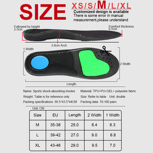 <span class=keywords><strong>Plantillas</strong></span> con Soporte de Arco Alto, Absorción de Impactos en Forma de Panal, Comodidad, Anti-Fatiga, Ortopédicas para Pies Planos - Product Image 5