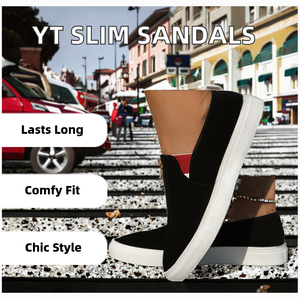 Sandalias de Tacón Medio Estilo Náutico con Estampado de Leopardo Antideslizantes Negras YT para Mujer, Otoño Verano, Parte Superior de PU - Product Image 2