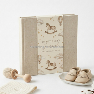 Álbum de Recuerdos <span class=keywords><strong>Personalizado</strong></span> para Bebés, <span class=keywords><strong>Libro</strong></span> de Hitos del Primer Año, Diario, Álbum de Fotos, Regalo para Mamás Primerizas con Caja Protectora - Product Image 1