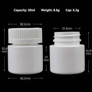 Groothandel 30Ml Matte Witte Hdpe Plastic <span class=keywords><strong>Capsule</strong></span> Container Medicine Pil Fles Met Aluminiumfolie Pakking En Schroefdop - Product Image 4