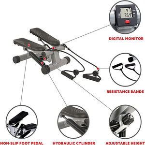 NQ Thể Thao Trong Nhà Tập Thể Dục Cầu Thang Mini <span class=keywords><strong>Stepper</strong></span> Với Tập Thể Dục Ban Nhạc Đa Chức Năng Non-Slip Core Huấn Luyện Viên Cân Bằng Tập Thể Dục Bước - Product Image 3