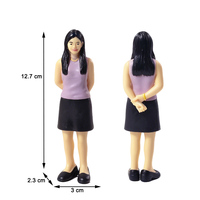 Juego de 8 Figuras de Familia Asiática, Modelo de Personas de Varias Generaciones, Juguete de Abuelos, Padres, Niños y Bebés para Jugar en el Aula Preescolar