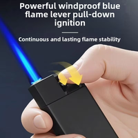 Allumeur de feu populaire en ligne, à flamme bleue directe, coupe-vent, durable, en métal antidéflagrant, gonflable