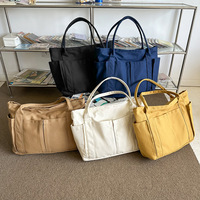 Nouveau Sac Fourre-Tout en Toile Style Japonais 2026, Personnalisable avec Logo, Grande Capacité, Multicolore, Sac à Main Décontracté pour Femme, Sac à Bandoulière