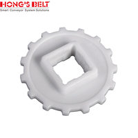 Pignon fendu Hongsbelt 502A 12T-2R-S40 pour courroie modulaire, engrenage de convoyeur à alésage carré 40 mm en POM
