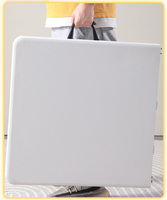 Table pliante en plastique en gros, bureau portable long pour stand extérieur, camping, maison, bureau, restauration
