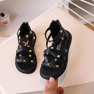 Kız Çocuk Yazlık Bilekten Bağlamalı Sandaletler PU Üst Kısım TPR Taban Hafif Kemer Desteği Düğme Kapatmalı - Product Image 4