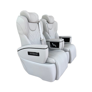 Asientos aerodinámicos de cuero de lujo giratorios de 360 ° para Conversiones de furgonetas Cómodo modelo giratorio de estilo aeronáutico <span class=keywords><strong>Vito</strong></span> Alphard - Product Image 3